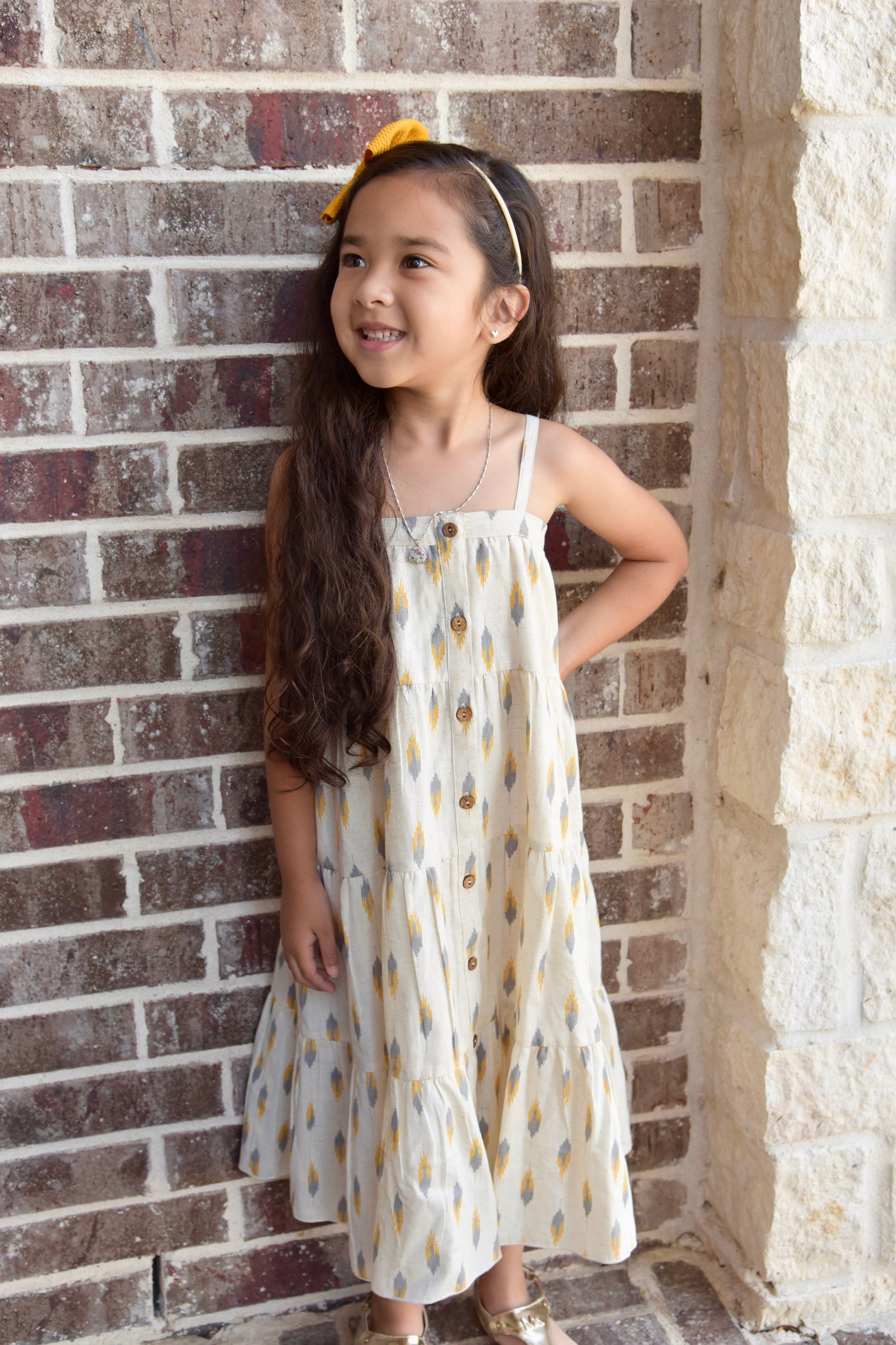 Acorn Print Maxi Dress Dress Yo Baby Wholesale 