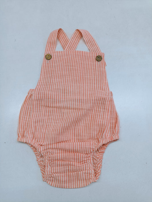 Peach Stripes Print Romper romper Yo Baby Wholesale 