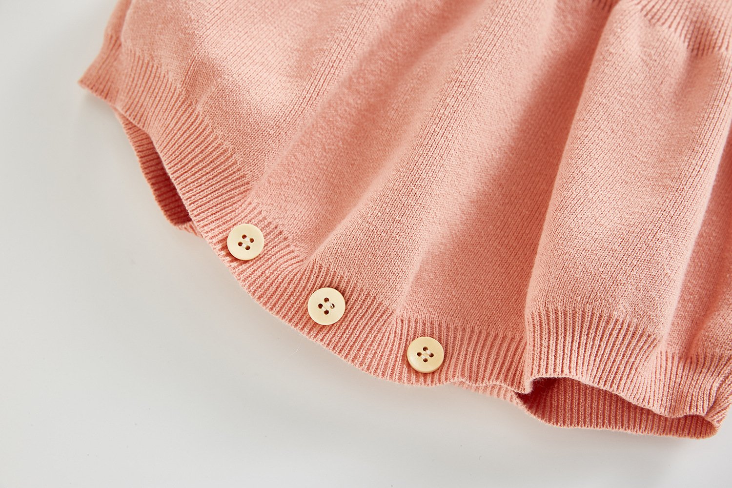 Pink Ruffle Sweater Romper Dress