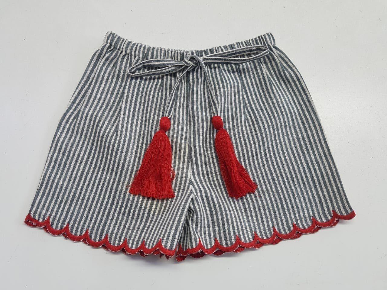 Scalloped Drawstring Shorts 3 Piece Shorts Set Yo Baby Wholesale 