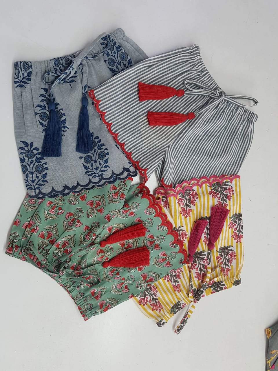 Scalloped Drawstring Shorts 3 Piece Shorts Set Yo Baby Wholesale 