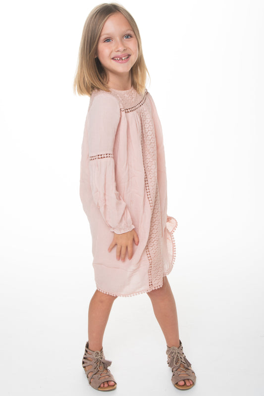Light Pink Lace Detail Dress