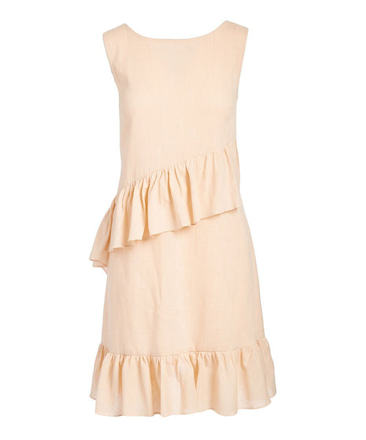 Light Pink Ruffle Sleeveless Dress