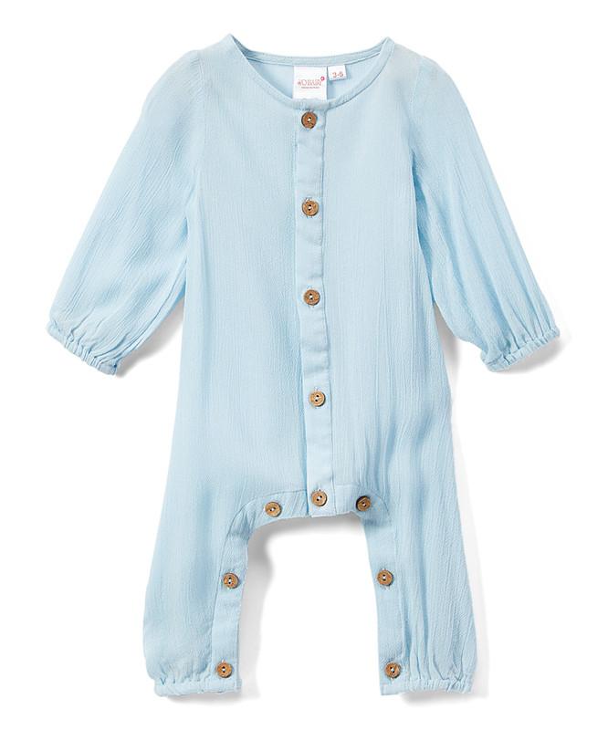 Boys Infant Full Sleeves Romper - Sky Blue