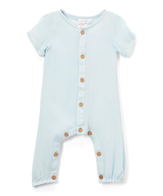 Light Blue Unisex Infant Half Sleeve Romper