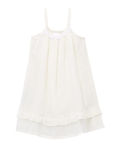 Off-white Flower Lace Detail Infant Dress